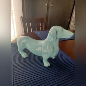 Dachshund/weiner Dog Glossy Blue Figurine